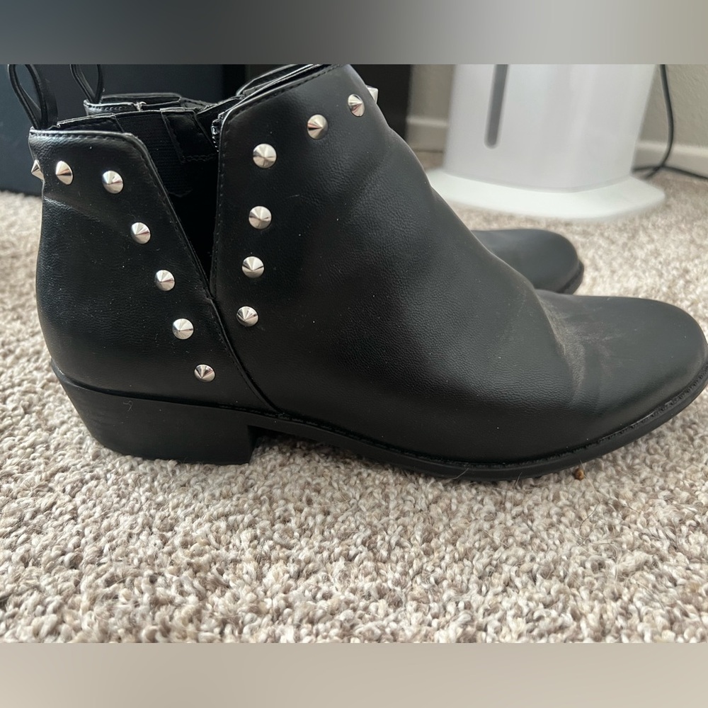 Torrid Black Ankle Boots with Silver Studs